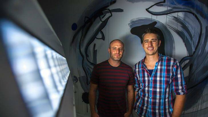 Lighting entrepreneurs Chris Duffield and David Lloyd. Photo: Luis Ascui