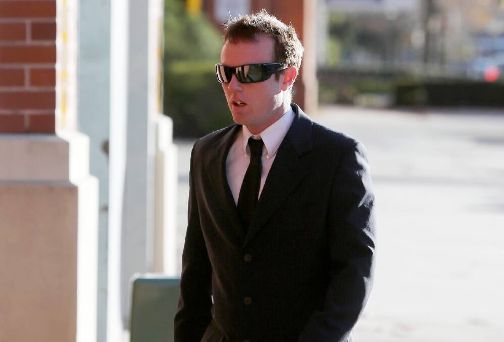 Nathan John Flanigan arrives at court for sentencing.