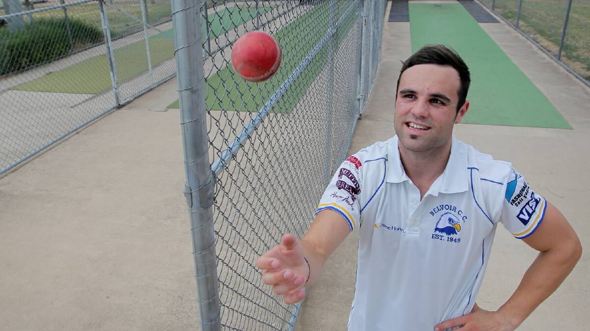 Tom Cencic will be a key bowler for Belvoir today as the Eagles attempt to defend 206 against Wodonga. Picture: DAVID THORPE