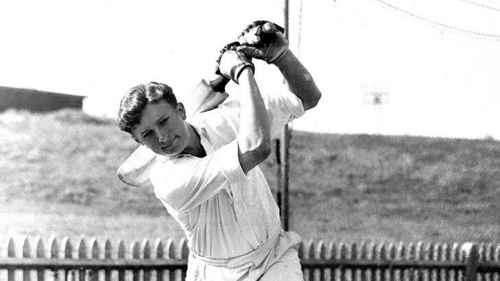 Richie Benaud in nets in 1952.