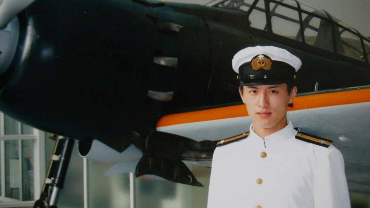 Kusakari as a kamikaze pilot for a 2005 play. Photo: Source: Takahiro Kusakari via Bloomberg