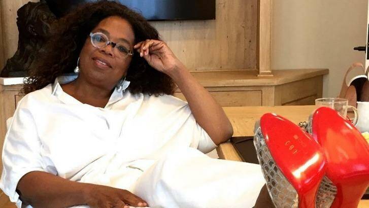 Ahead of her Australia and New Zealand tour, Oprah Winfrey has offered up these sparkling Louboutin peep-toes to be auctioned on eBay for Melbourne based charity, One Girl. Photo: Megan Castran/One Girl