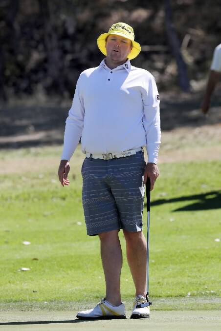 Jarrod Lyle played in a professional’s shootout at the Albury course yesterday ahead of today’s event.