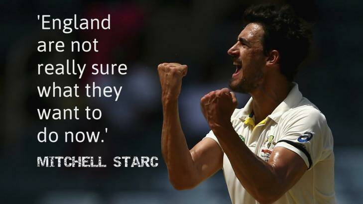 Fighting words: Mitchell Starc. Photo: Getty Images 