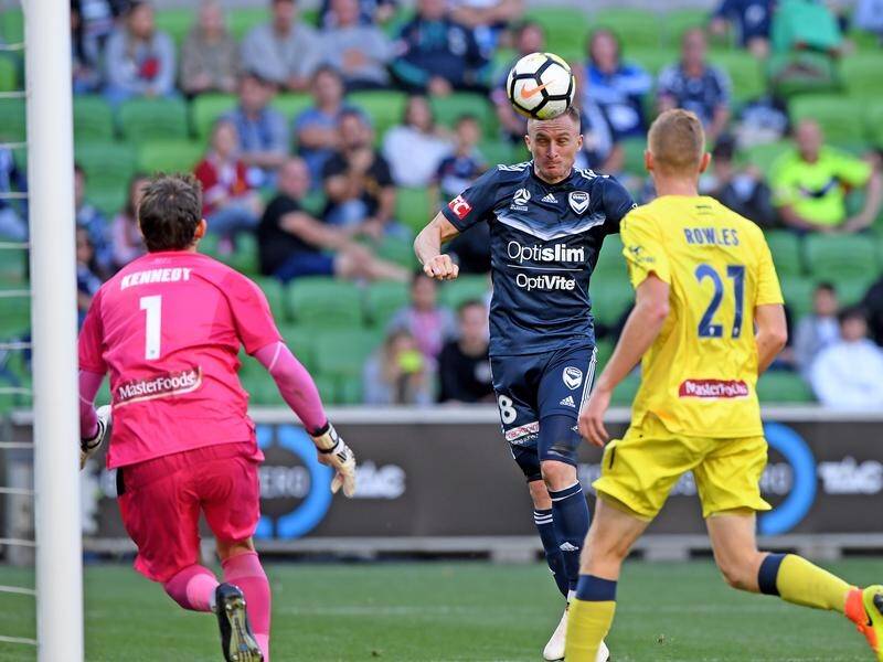 Besart Berisha has spearheaded Melbourne Victory to a 5-2 A-League defeat of Central Coast Mariners.