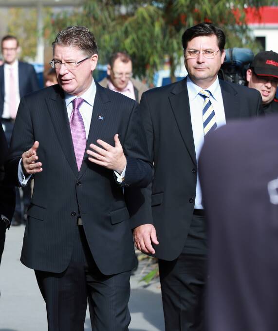 Denis Napthine with Bill Tilley.