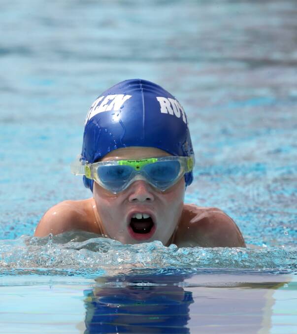 Rutherglen’s Bailey Smith, 8, was another to set a record at the swimming championships. 