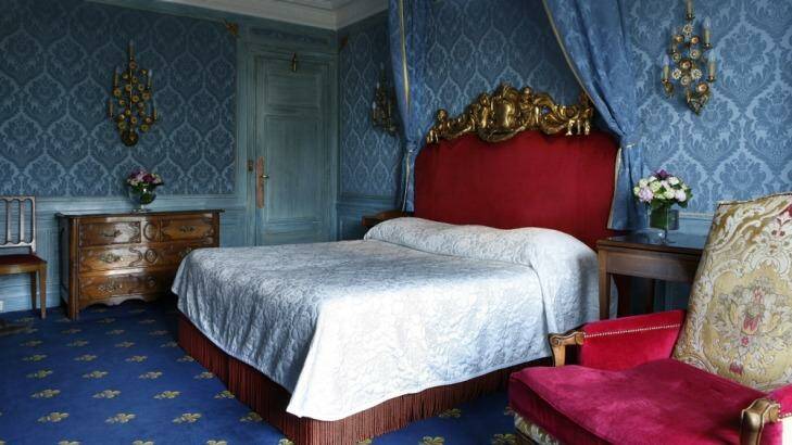 A bedroom at the Hotel Le Negresco, Nice. France.