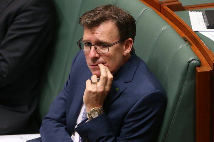 Minister Alan Tudge during question time at Parliament House in Canberra on Thursday 2 March 2017. Photo: Andrew Meares  Photo: Andrew Meares