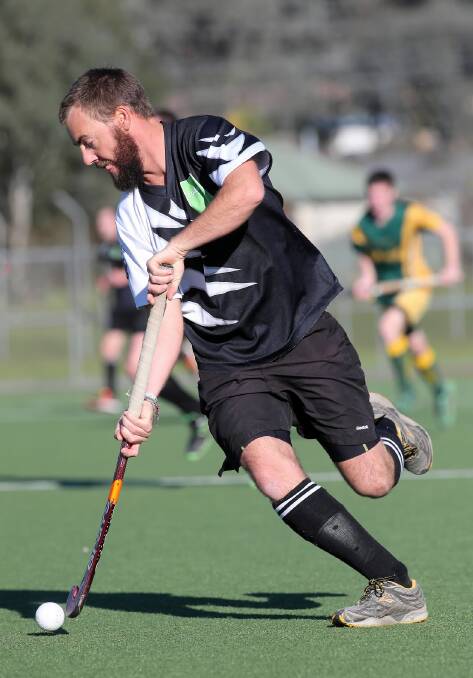 Jeremy Maggs on the ball for Magpies in their 3-3 draw with Wombats. Picture: JOHN RUSSELL
