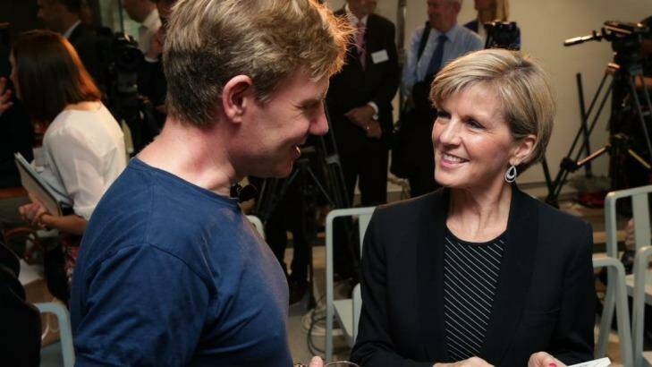 Bjorn Lomborg and Foreign Minister Julie Bishop at the innovationXchange hub launch last month. Photo: DFAT