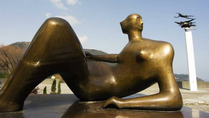 One of Henry Moore's reclining figures. The museum has 26 Moores on rotating display.