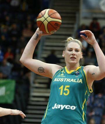 Sitting this one out: Opals superstar Lauren Jackson is missing the world championship due to a knee injury. Photo: Jeffrey Chan