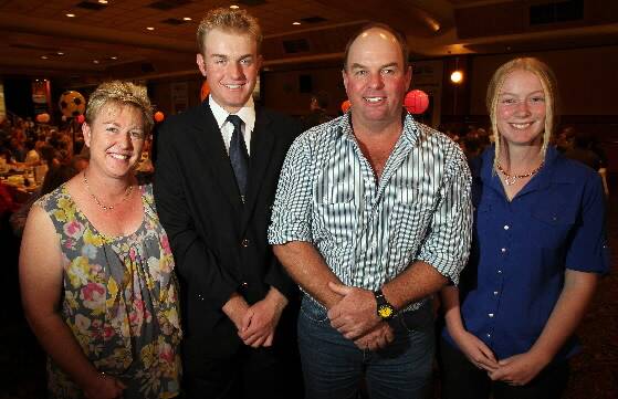 James Willett with mum Dionne, dad Arthur and sister Marnie 15, from Mulwala.