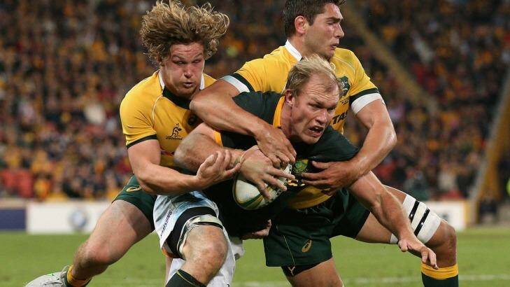 Michael Cheika on MIchael Hooper: "Some of his tackling tonight was phenomenal." Photo: Cameron Spencer