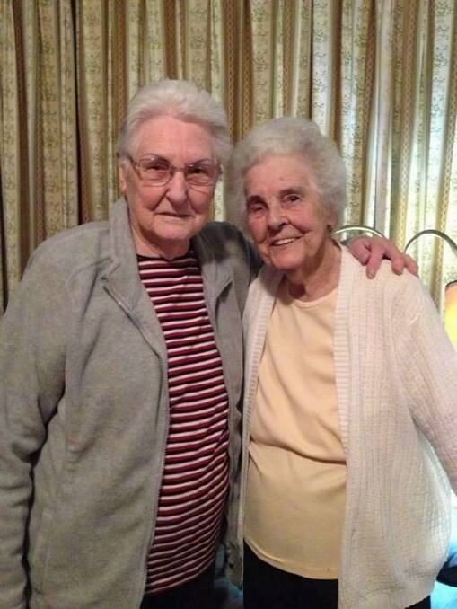 Shirley Barrett, left, has been hospitalised after a crash which killed her sister Marjorie Hutchieson, right, this week.