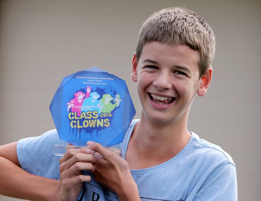 Gregor Tarrant’s impressions and tomfoolery last week helped him win the national class clown competition in Melbourne. Picture: PETER MERKESTEYN