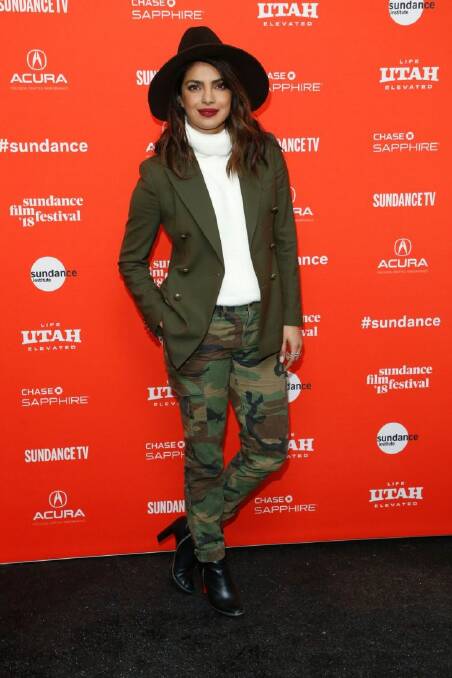 Actress Priyanka Chopra poses at the premiere of "Burden" during the 2018 Sundance Film Festival on Sunday, Jan. 21, 2018, in Park City, Utah. (Photo by Danny Moloshok/Invision/AP)