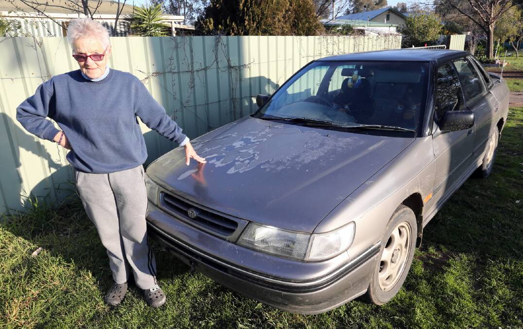 Fay Purdy has been shaken by the theft of cars from her home in Gerogery yesterday morning. Picture: PETER MERKESTEYN