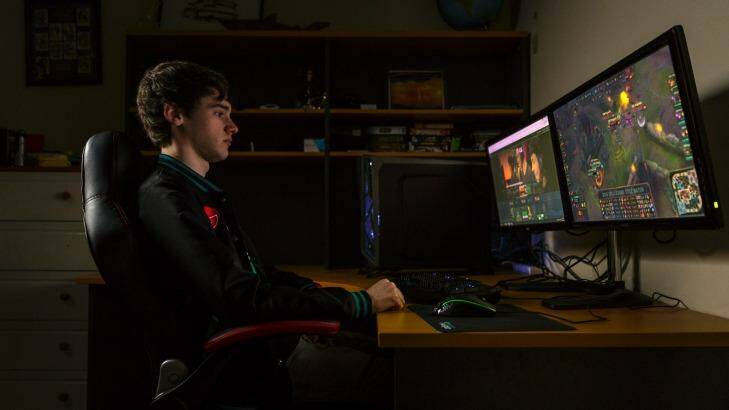 eSports has arrived in Australia, and Nathan Mott is the captain of Australia's champions 'The Direwolves'. Photo: Daniel Pockett