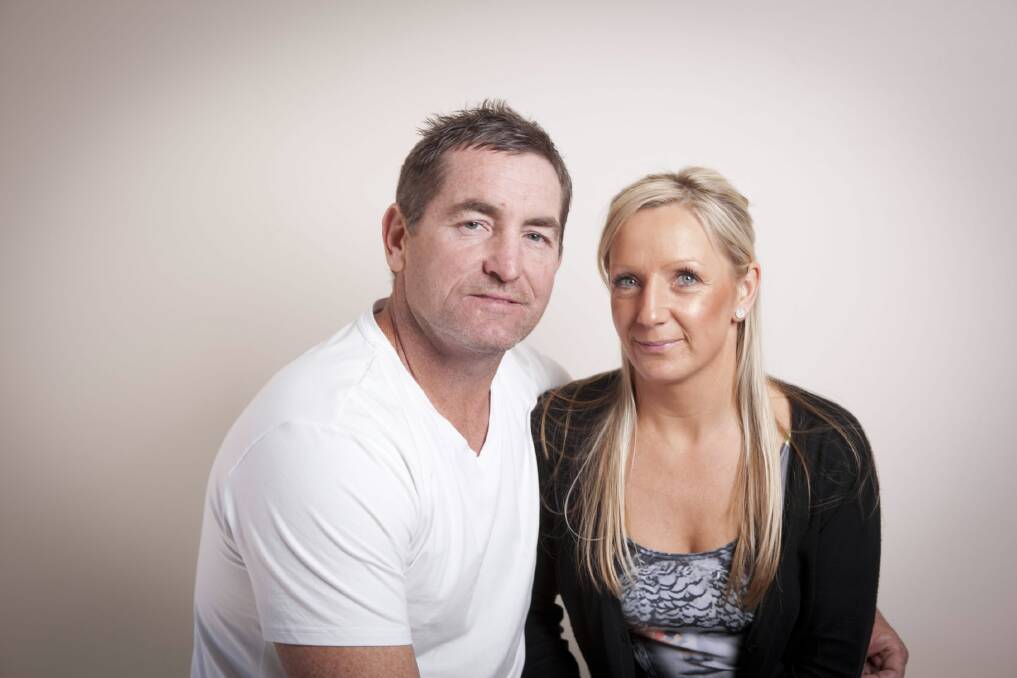 Daryn Cresswell with his wife Joanne — “she’s a cracker and has really stuck by me”, he said.