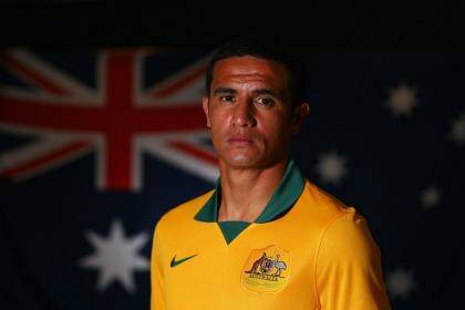 Tim Cahill has the chance to make history when the Socceroos play South Korea in the  Asian Cup final in Sydney. Photo: Daniel Briggs