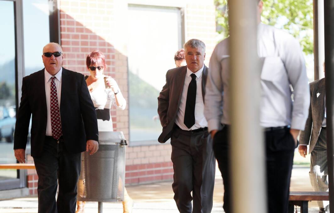 Darren Harvey arrives at Wodonga Court for yesterday’s hearing.