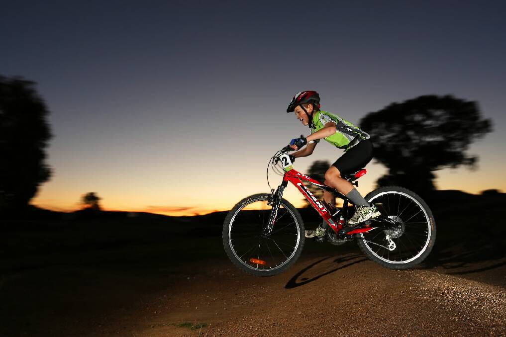 Billy Richardson, 8, tests out the Black Range Park bike track. Picture: MATTHEW SMITHWICK