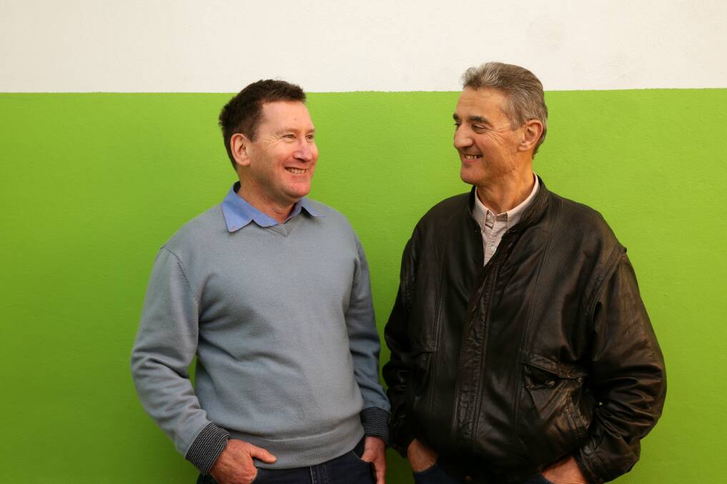 Tony Brown and Professor John Boulton, PCYC Broadmeadow.  Pic: Jonathan Carroll