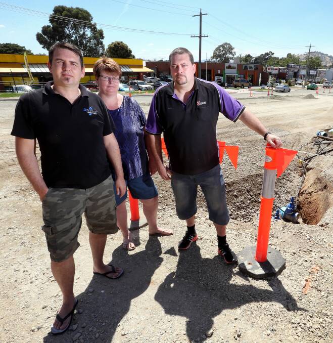 David Castley, Vanessa Stelfox and Greg Haysom say they have lost business. Picture: JOHN RUSSELL