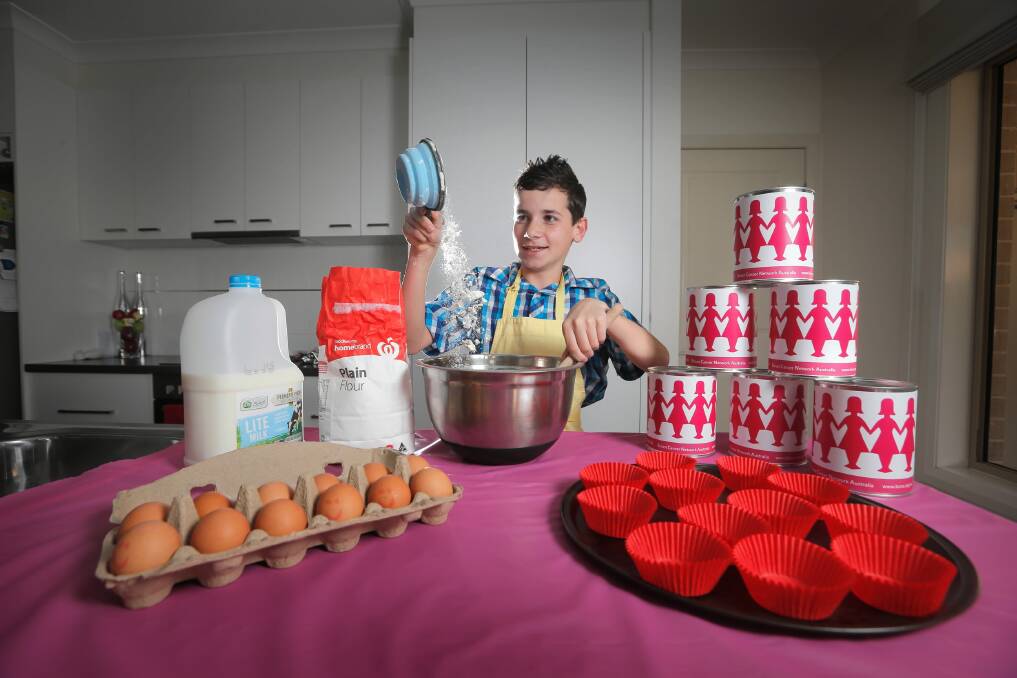 Jye McBurnie, 13, of Wodonga, is organising a market in the city to raise money for breast cancer research. Picture: TARA GOONAN