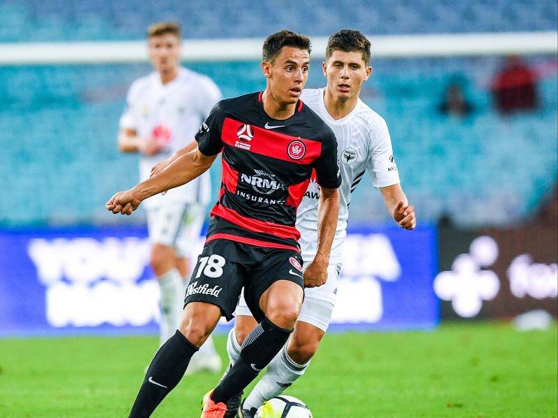 Chris Ikonomidis has starred for Western Sydney in their 4-0 A-league defeat of Wellington.