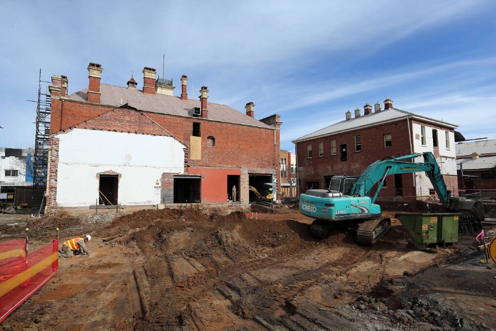 Work continues on the redevelopment of the Albury Art Gallery.