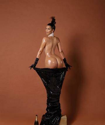 Not that popular: Kim Kardashian West as shot by legendary photographer and "image consultant" Jean-Paul Goude. Photo: Paper Magazine
