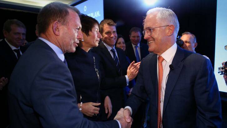 Prime Minister Malcolm Turnbull and Tony Abbott during the election campaign. Photo: Andrew Meares