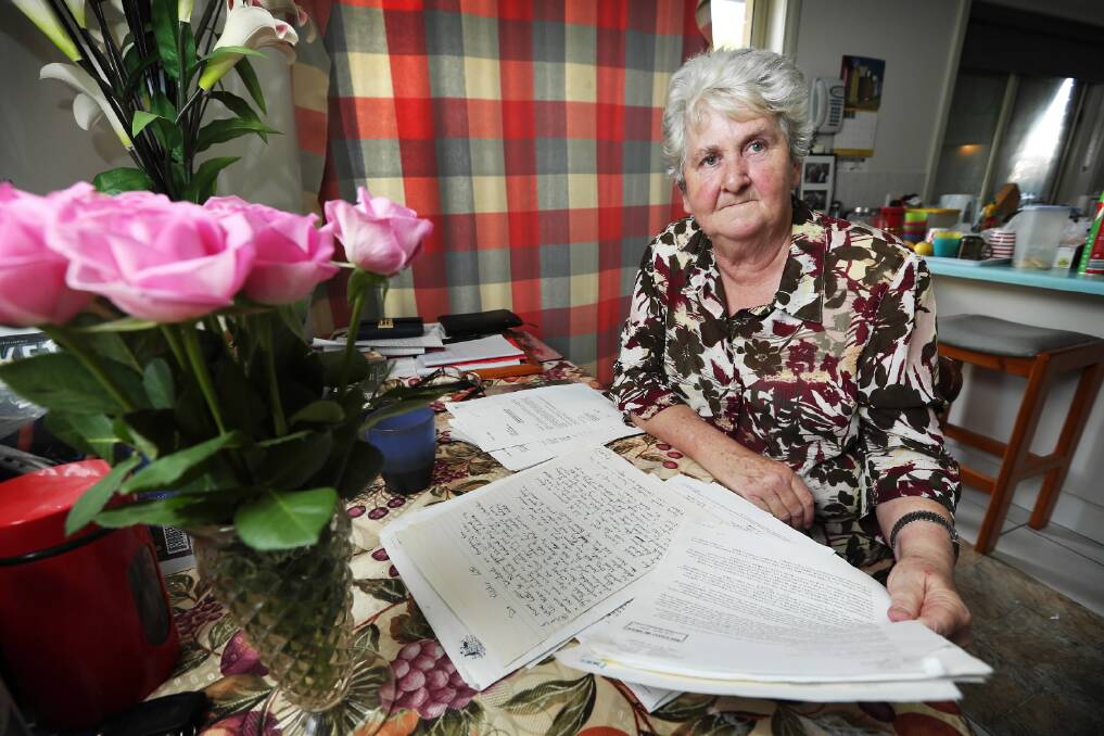 Jan Turner and the correspondence regarding the death of her husband Les. Picture: MATTHEW SMITHWICK