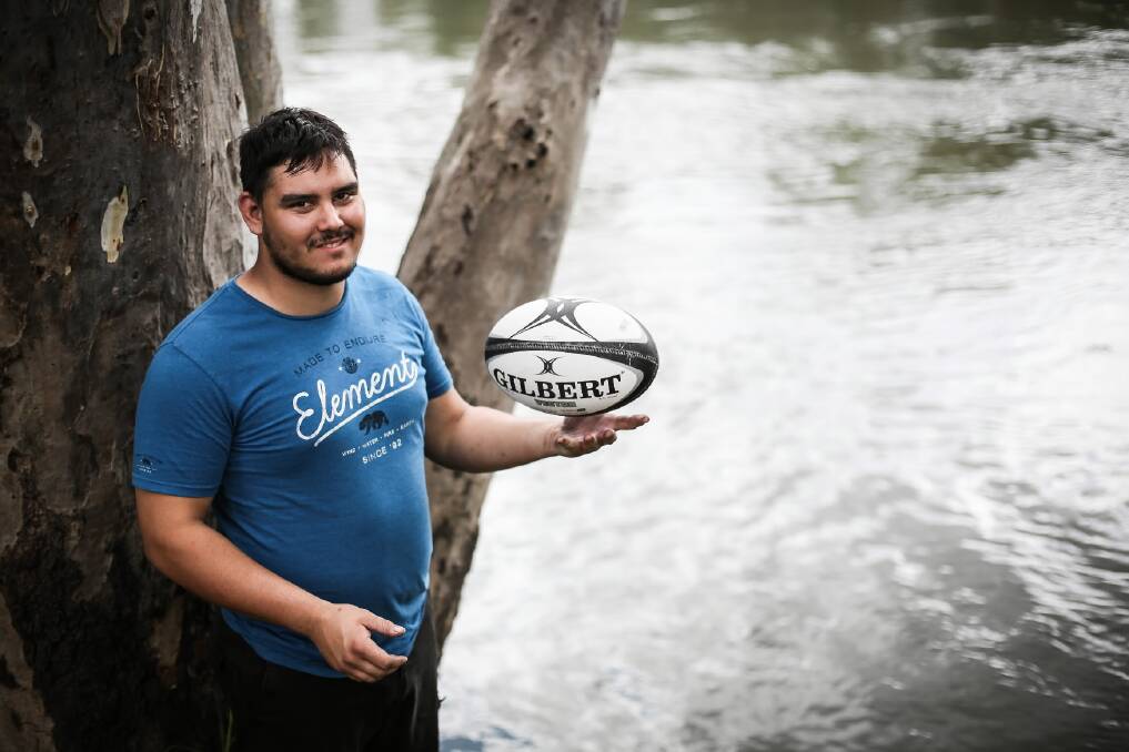 Tom Boyle will play in front of a crowd expected to exceed 5000 for the Super 15 rugby trial between the Brumbies and Otago Highlanders at Wagga’s Equex Centre next weekend. Picture: DYLAN ROBINSON