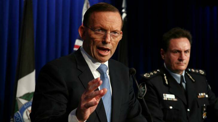 Plan to bring home the MH17 victims: Tony Abbott. Photo: Alex Ellinghausen