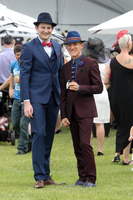 The ladies Fashions on the Field and, below, gentleman of the day Grant Leverington with runner-up Michael McAlpine.