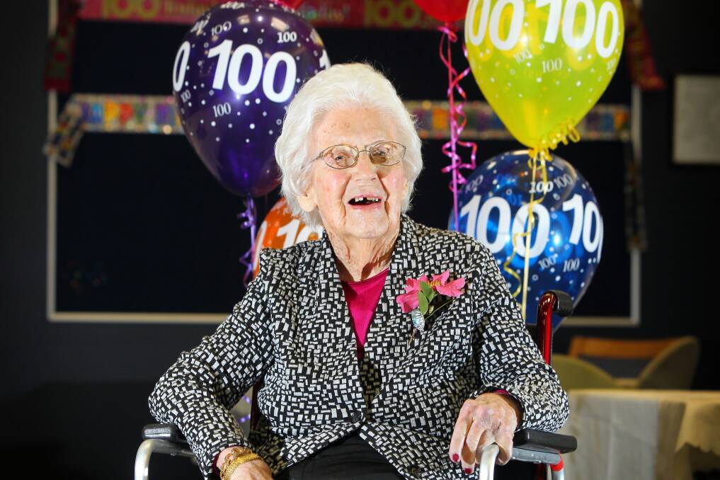 Albury’s Dorothy Webber celebrated her 100th birthday yesterday. Picture: MATTHEW SMITHWICK