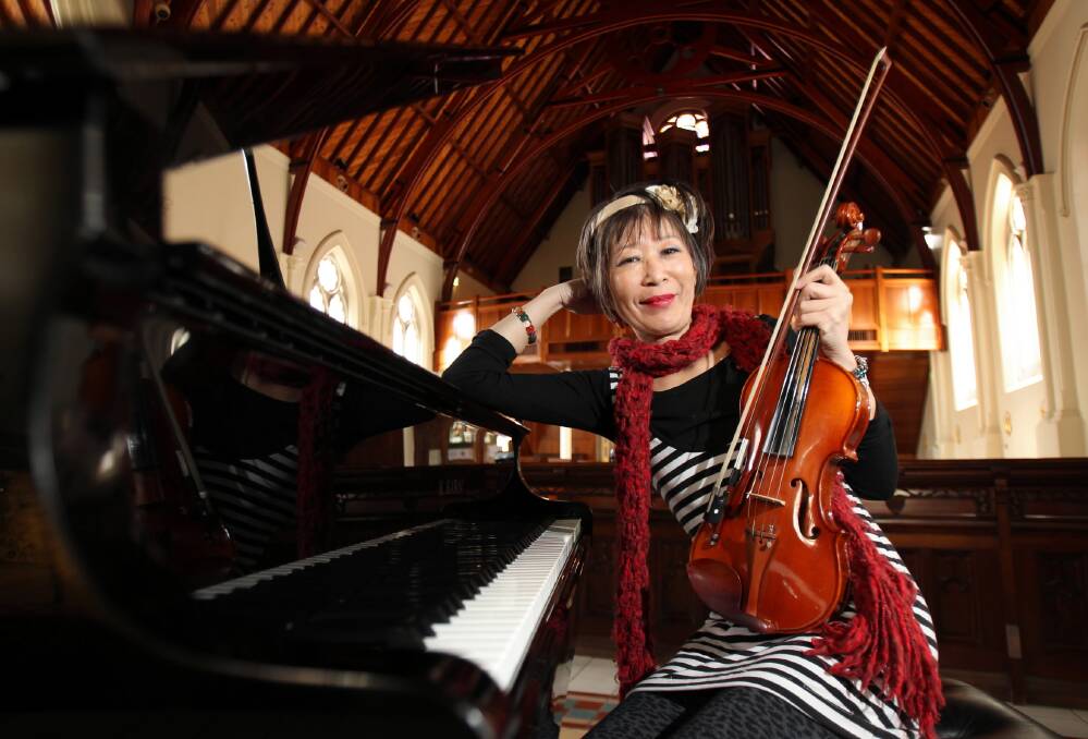 Manjia Luo will be performing on the piano and violin at St Matthew’s Church tomorrow. Picture: KYLIE ESLER