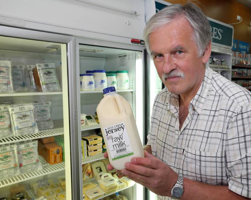 Olive Health Food owner David Redcliffe rejects calls to ban raw milk products following the death of a toddler, saying the choice should be up to an individual consumer. Picture: PETER MERKESTEYN