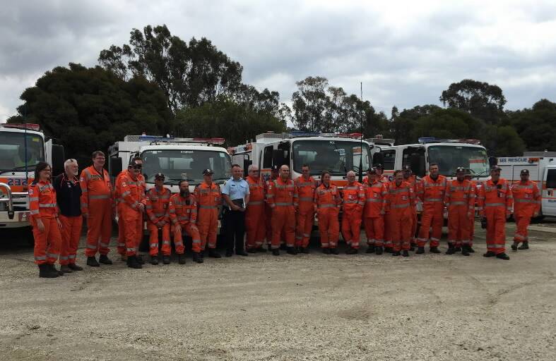 Victorian SES members on their way to Sydney yesterday.