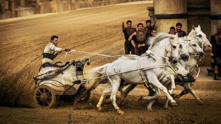 Feeling the power: Jack Huston as Judah Ben-Hur racing his chariot. Photo: Philippe Antonello