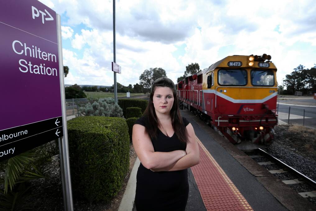 Tehya Hanley missed an important meeting because of V/Line’s delay. Picture: MATTHEW SMITHWICK