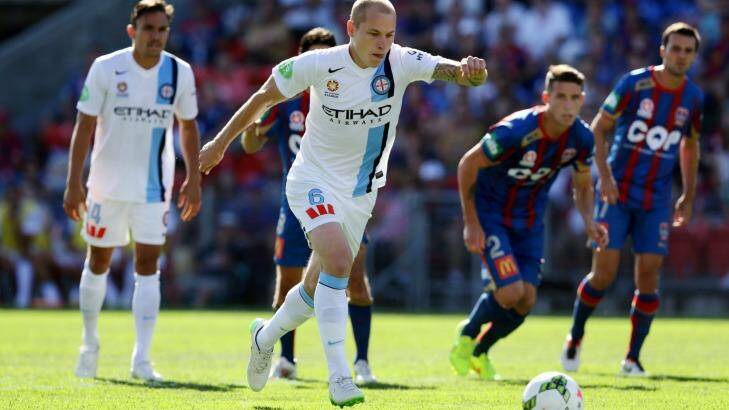 Poised for Socceroos call-up: Melbourne City's Aaron Mooy. Photo: Jonathan Carroll