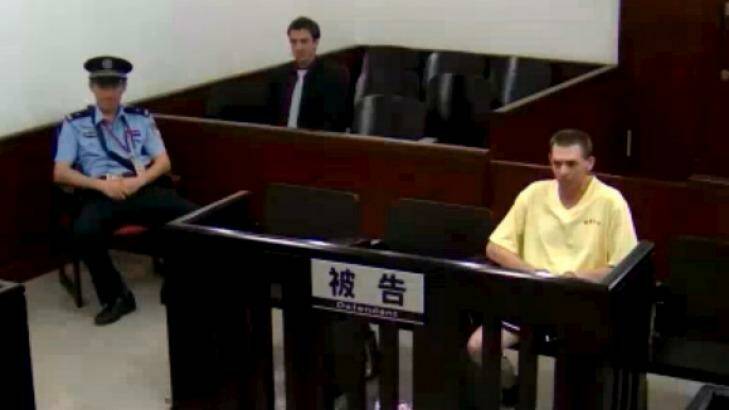 Anthony Bannister appearing in Guangzhou People's  Intermediate Court in 2014. Photo: Supplied