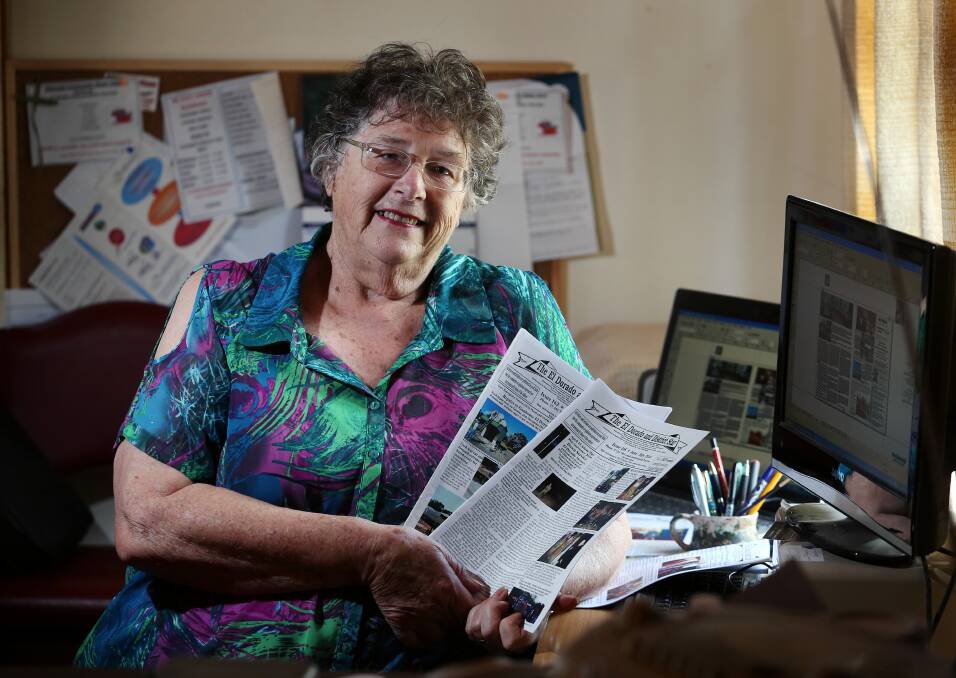 Maureen Hearn with a copy of the Eldorado newsletter that has helped result in her receiving an OAM. Picture: JOHN RUSSELL