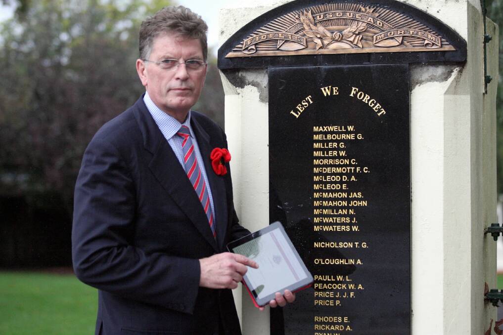 Ted Baillieu said The AIF Project website could shed light on links to the Anzacs. Pictures: BLAIR THOMSON