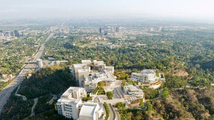 The Getty Centre in the Santa Monica Hills looks over Los Angeles. Photo: iStock